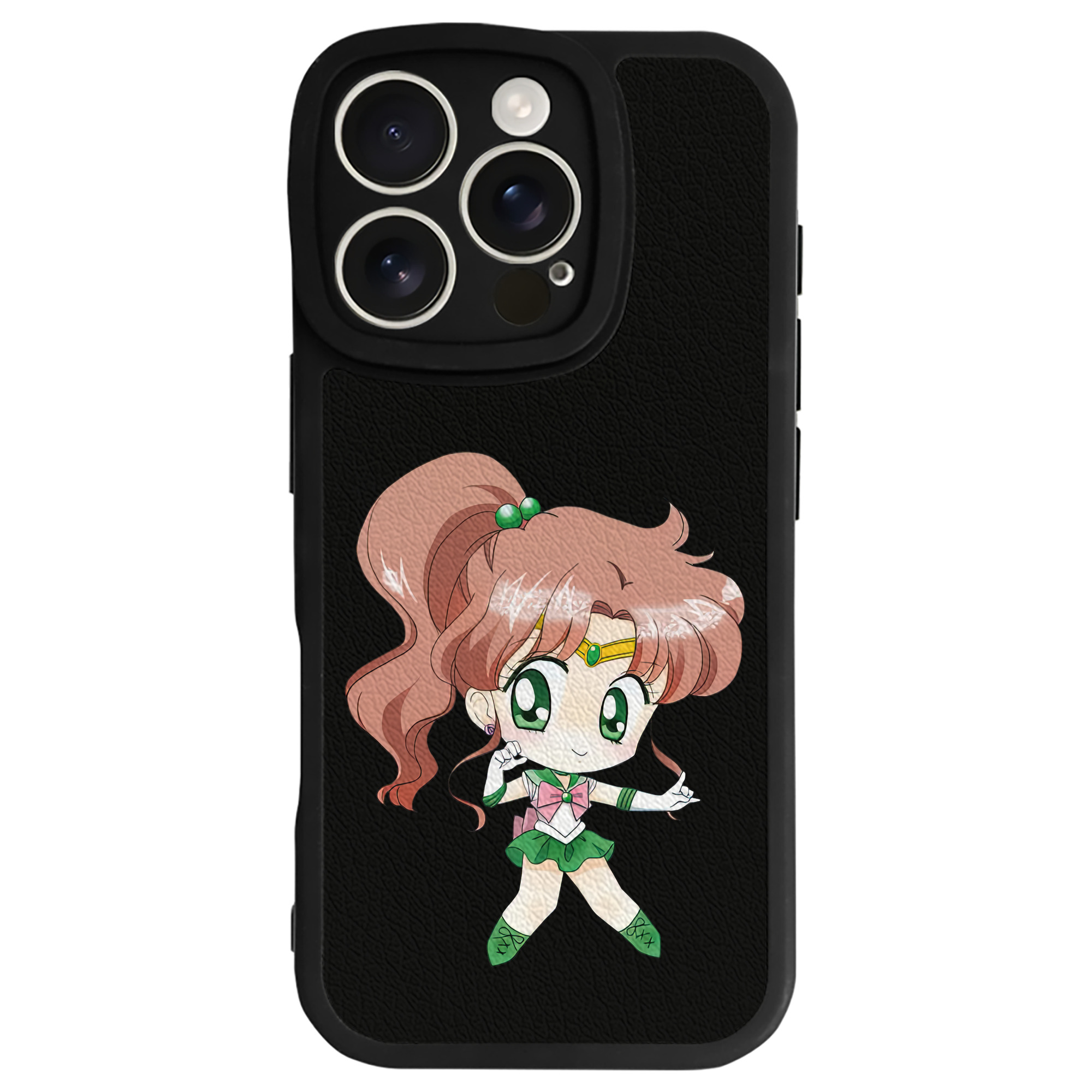 （画像用） 美少女戦士セーラームーン 木野 まこと きの まこと Sailor Moon Kino Makoto （セーラージュピター；Sailor Jupiter） 【iPhone 16シリーズ対応】シリコンスマホケース（レザー調） 材質：シリコン